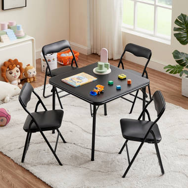 5 pc folding online table and chair set